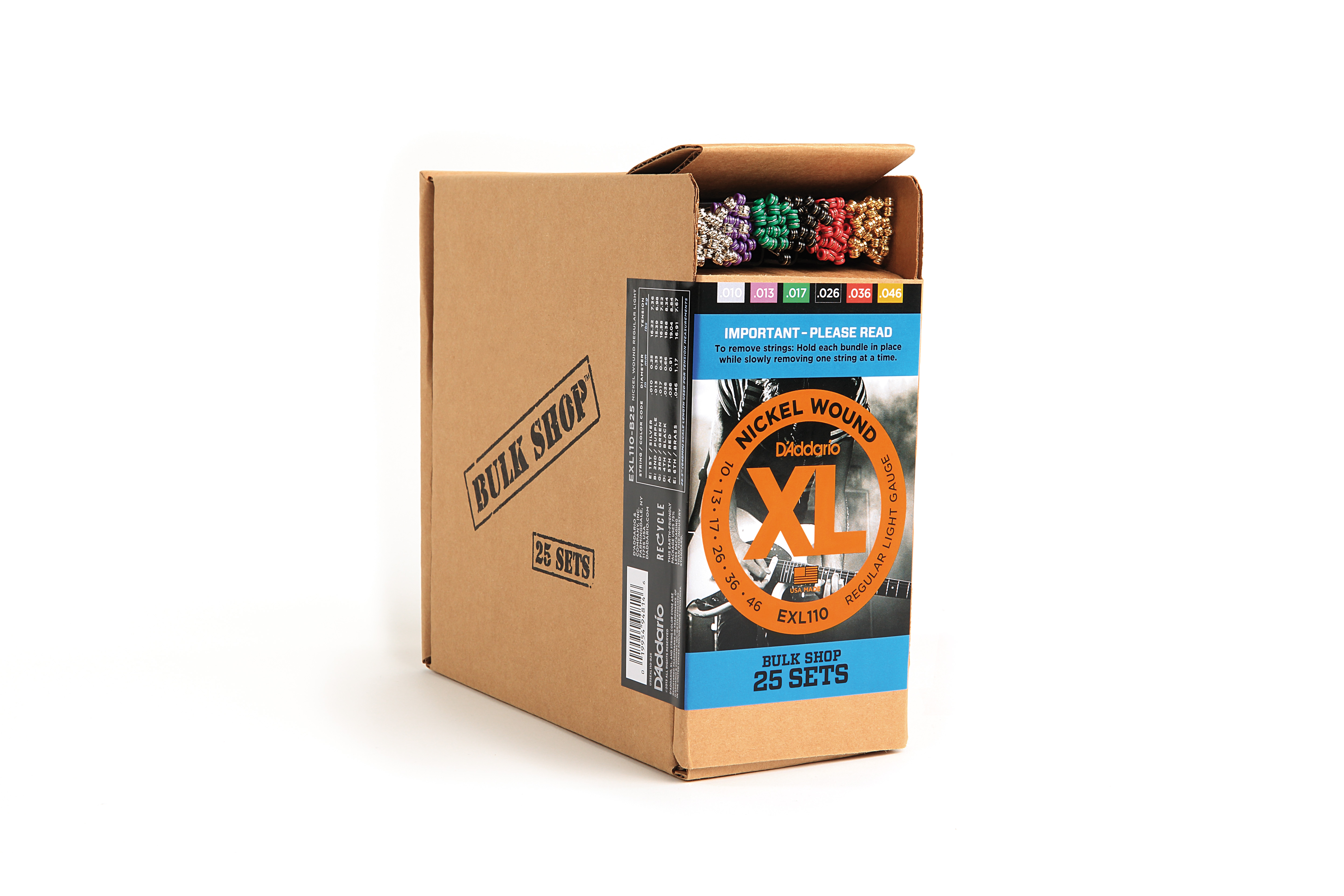D'addario EXL110 Regular Light Strings 25 bulk sets 19954948146 | eBay